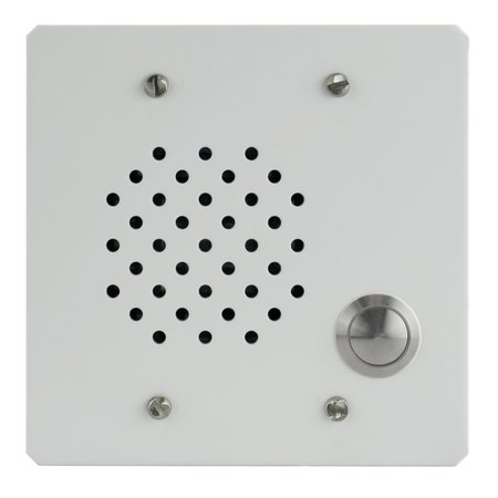 VALCOM Doorplate Speaker Vandal-Resistant, Whi V-1073